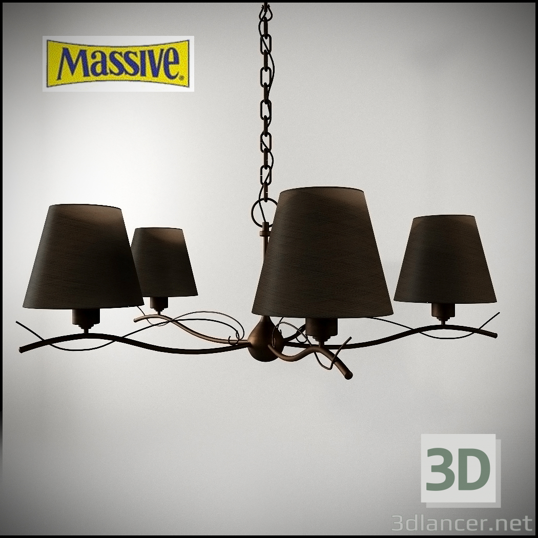 3d Chandelier Massive model buy - render