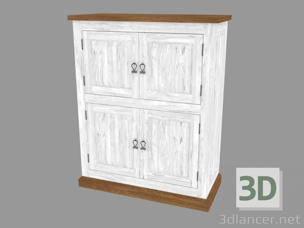 Modelo 3d Cômoda (PRO.043.XX 94x118x42cm) - preview