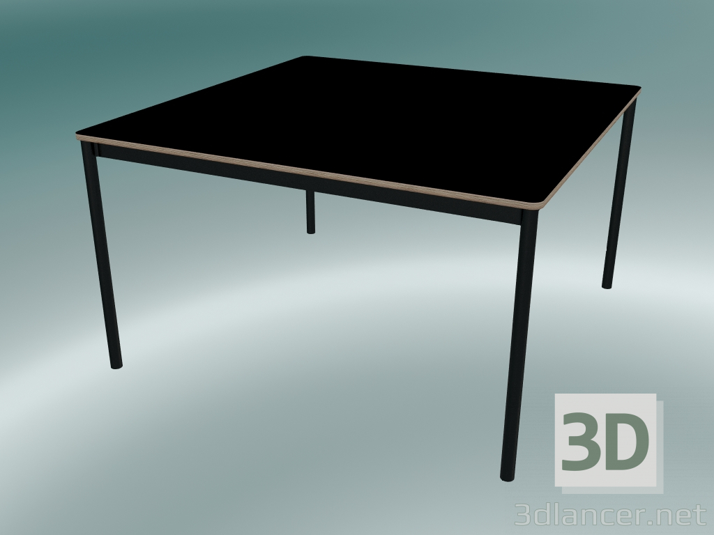 3D Modell Quadratischer Tischfuß 128x128 cm (Schwarz, Sperrholz, Schwarz) - Vorschau