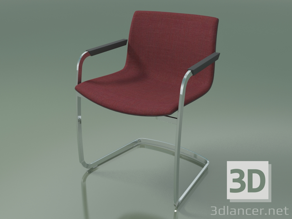 3d model Chair 2091 (on the console, with armrests, with fabric front trim, polypropylene PO00404) - preview