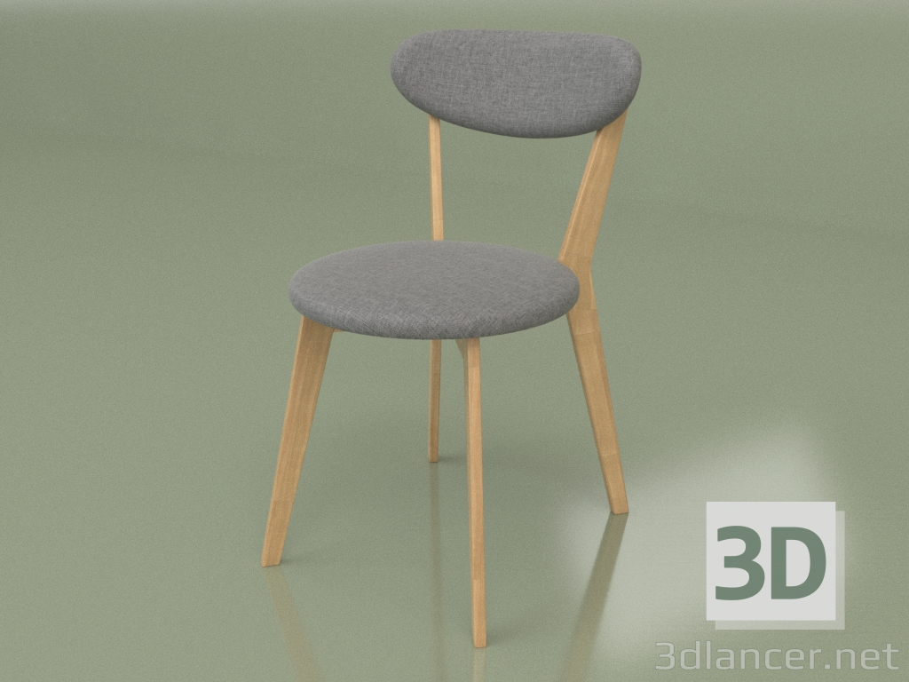 modèle 3D Chaise Kolumbus (Chêne blanc) - preview