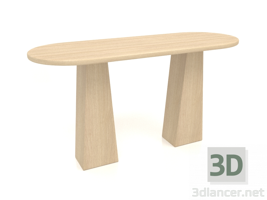 3D Modell Tisch RT 10 (1400x500x750, Holz weiß) - Vorschau