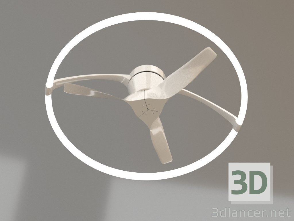 3d model Lámpara-ventilador de techo (7801) - vista previa