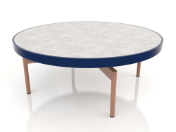 Table basse ronde Ø90x36 (Bleu nuit, DEKTON Kreta)