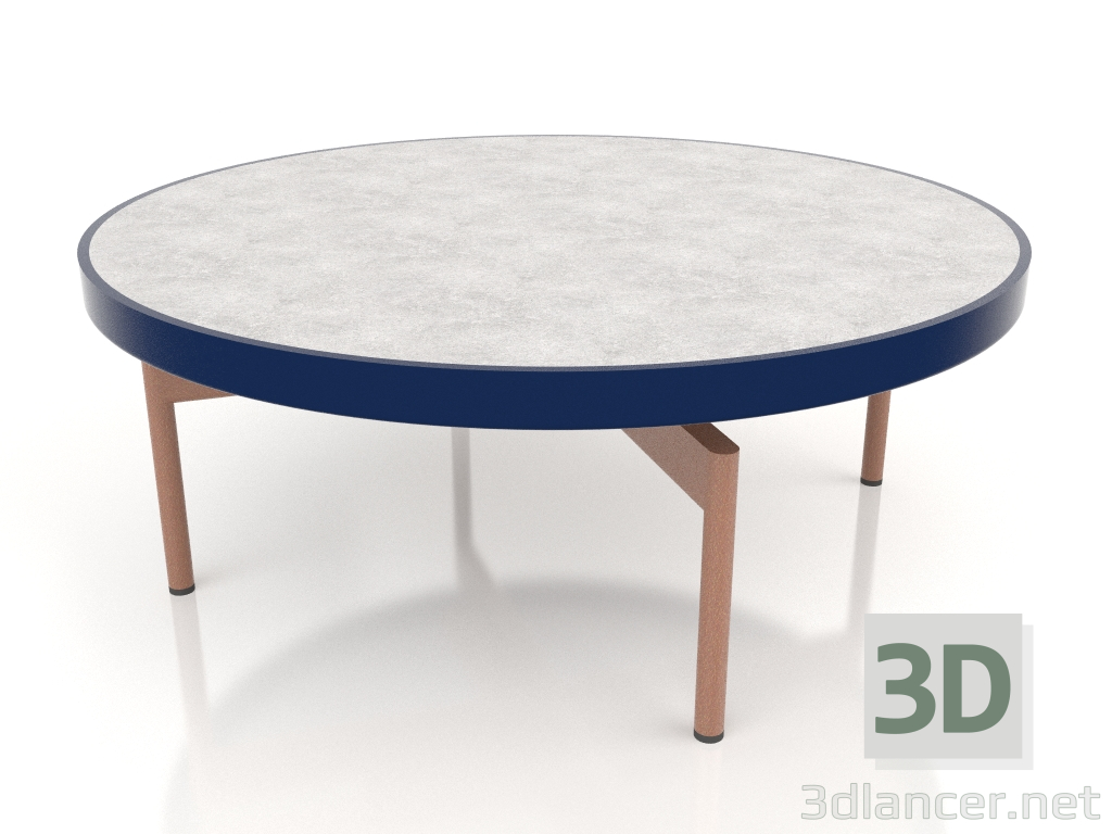 3d модель Стол журнальный круглый Ø90x36 (Night blue, DEKTON Kreta) – превью