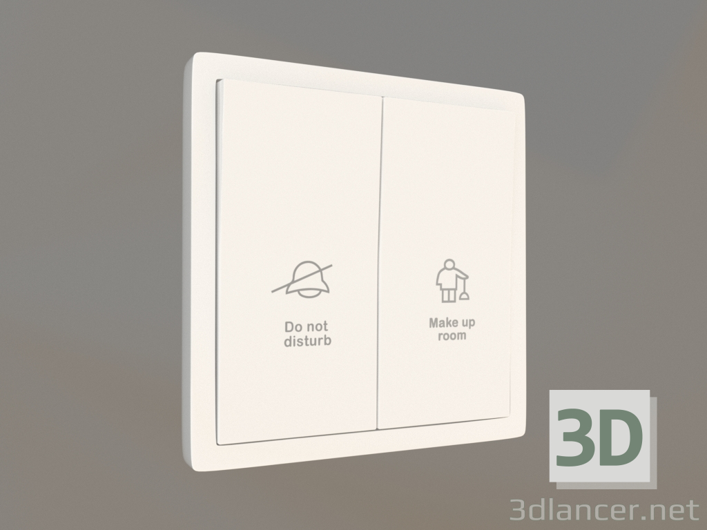 Modelo 3d Interruptor de símbolo DND MUR (branco, DA88803) R98 - preview