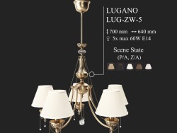 Люстра KUTEK (LUGANO) LUG-ZW-5