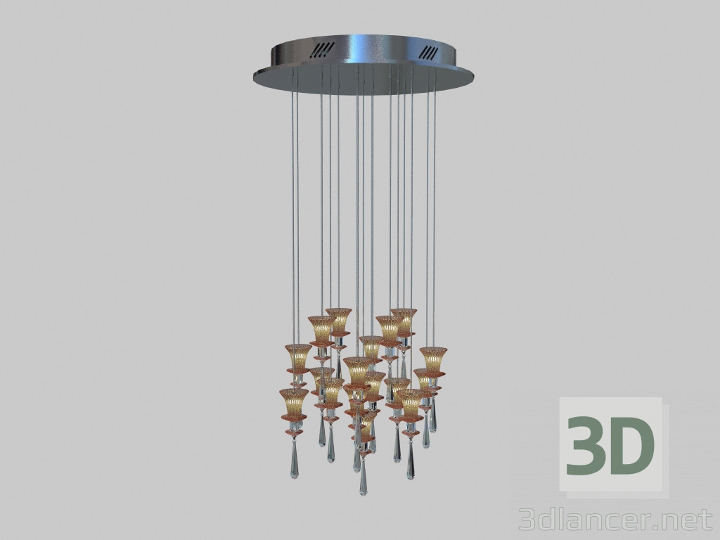 3D Modell Kronleuchter Lanze md 103603-17a - Vorschau