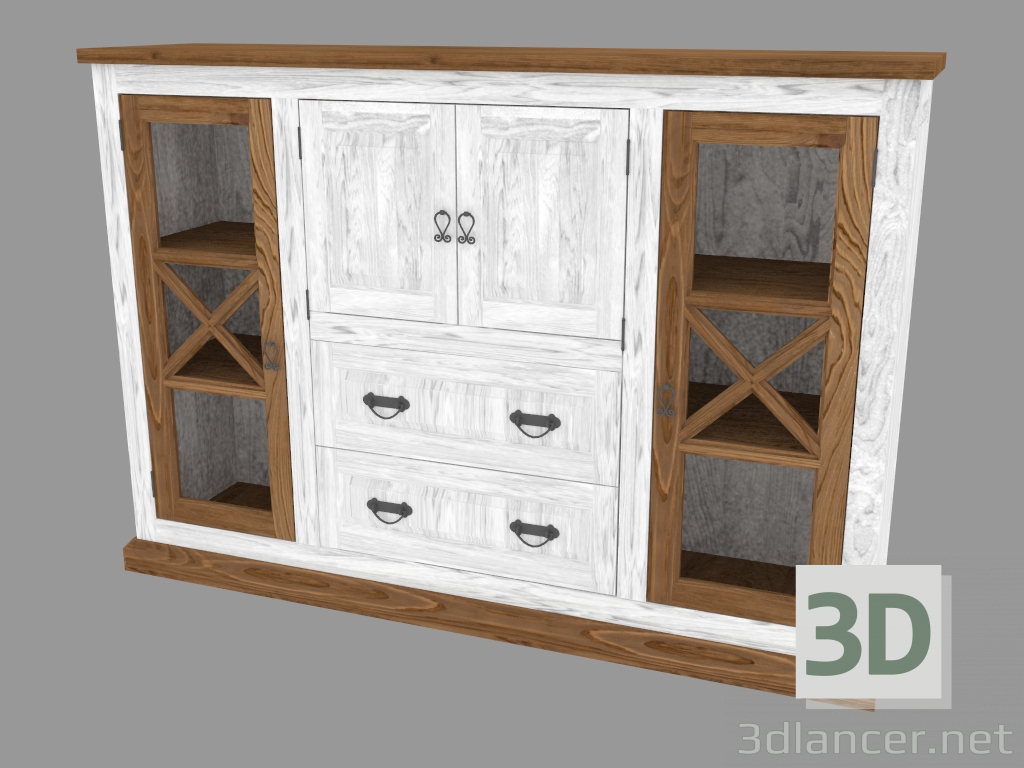 3d model Chest of drawers (PRO.045.XX 170x119x42cm) - preview