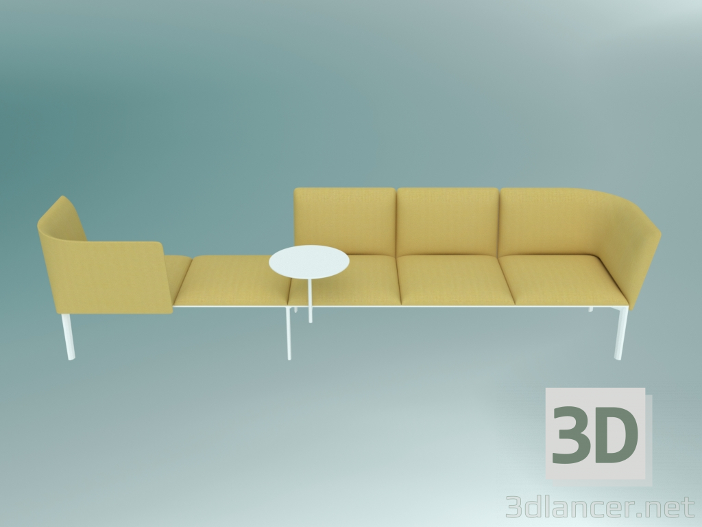 3D Modell Modulsofa ADD Vis-à-vis - groß - Vorschau