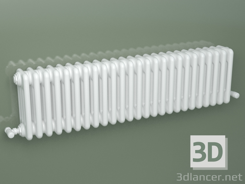 Modelo 3d Radiador tubular PILON (S4H 4 H302 25EL, branco) - preview