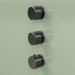 3d model Thermostatic mixer set with 2 shut-off valves (16 49 0, ON) - preview