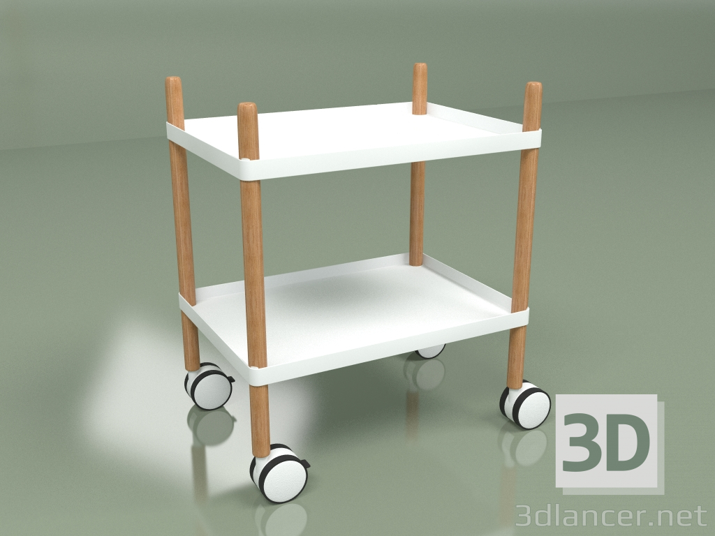 3d model Coffee table Morning 50x36 (white) - preview