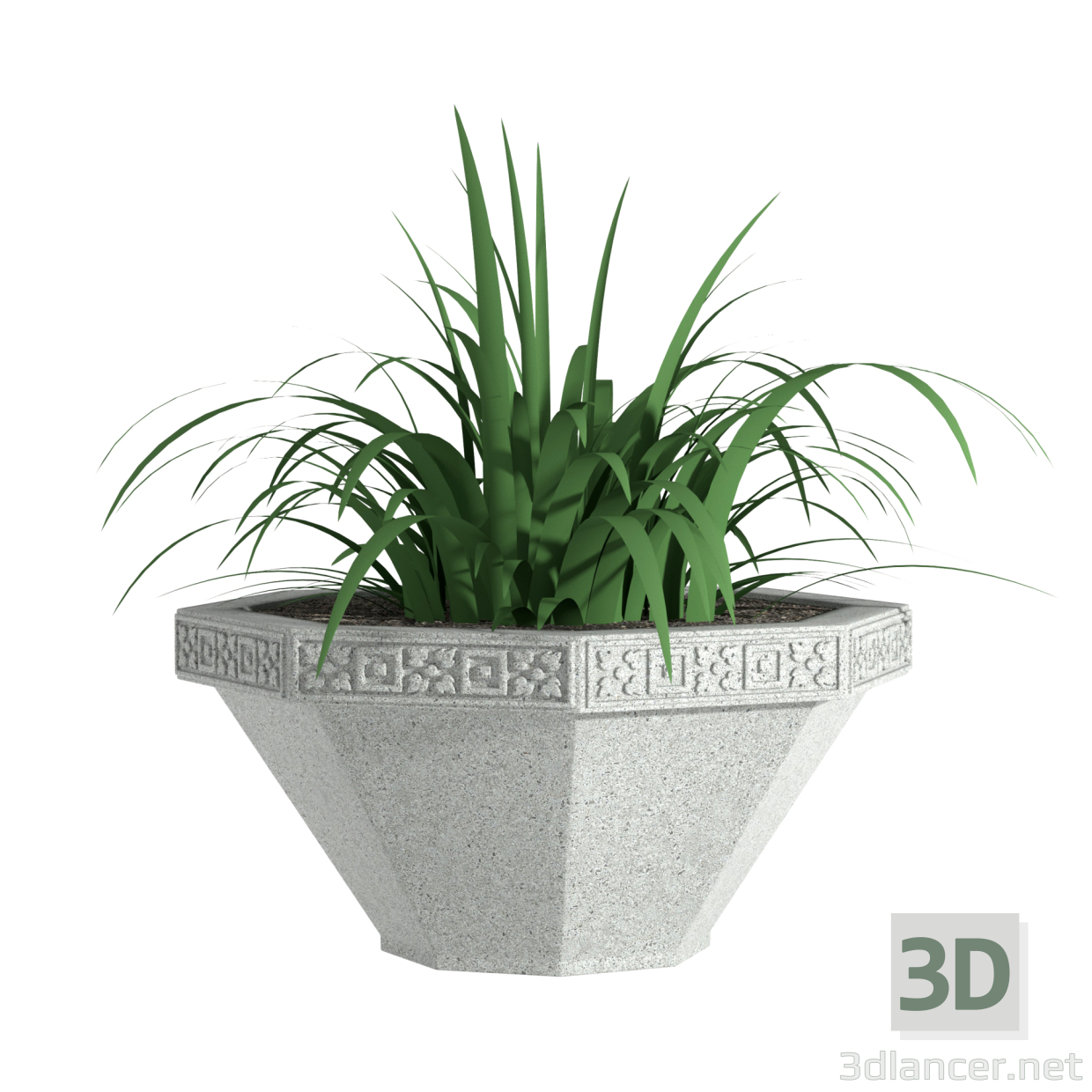 modèle 3D de Pot de fleurs K3 acheter - rendu