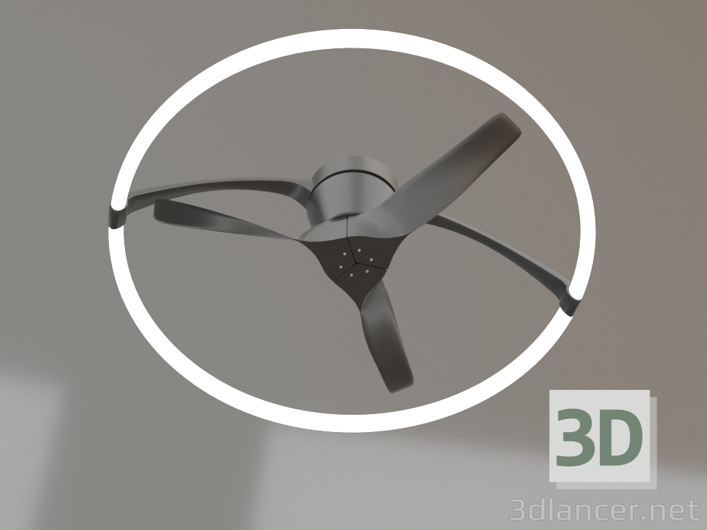 Modelo 3d Lustre-ventilador de teto (7802) - preview