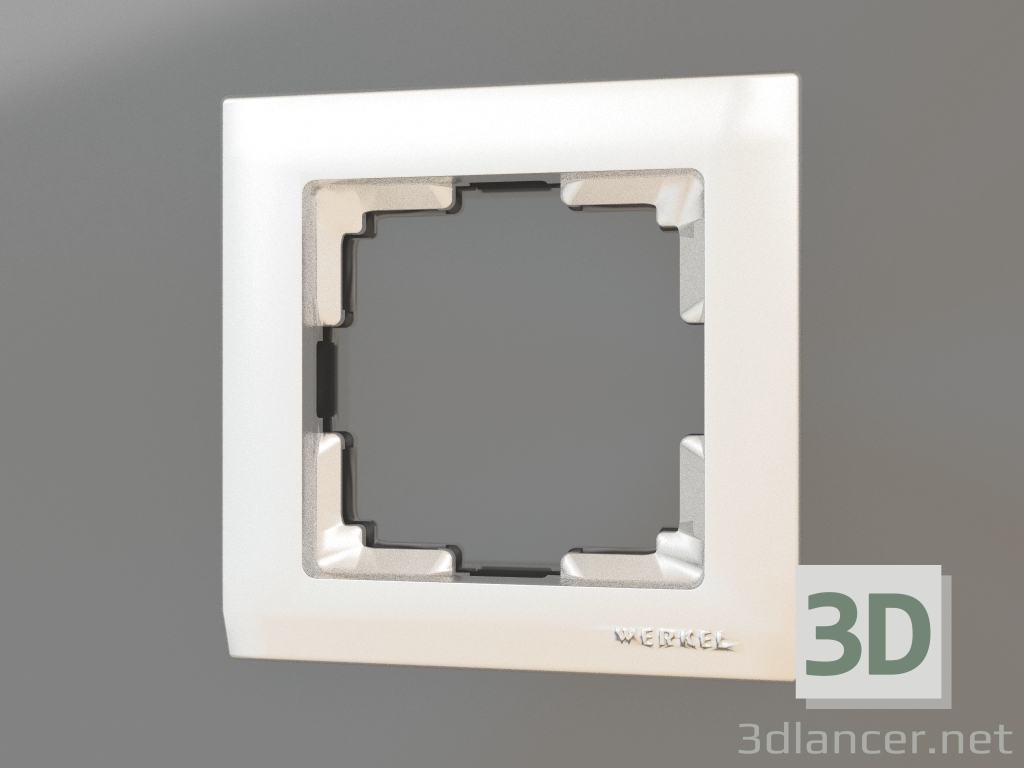 3d model Marco para 1 poste Stark (plata) - vista previa