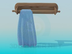 Wooden towel holder