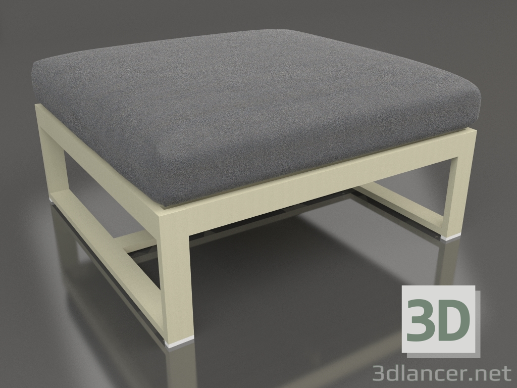 3d model Puf seccional (Oro) - vista previa