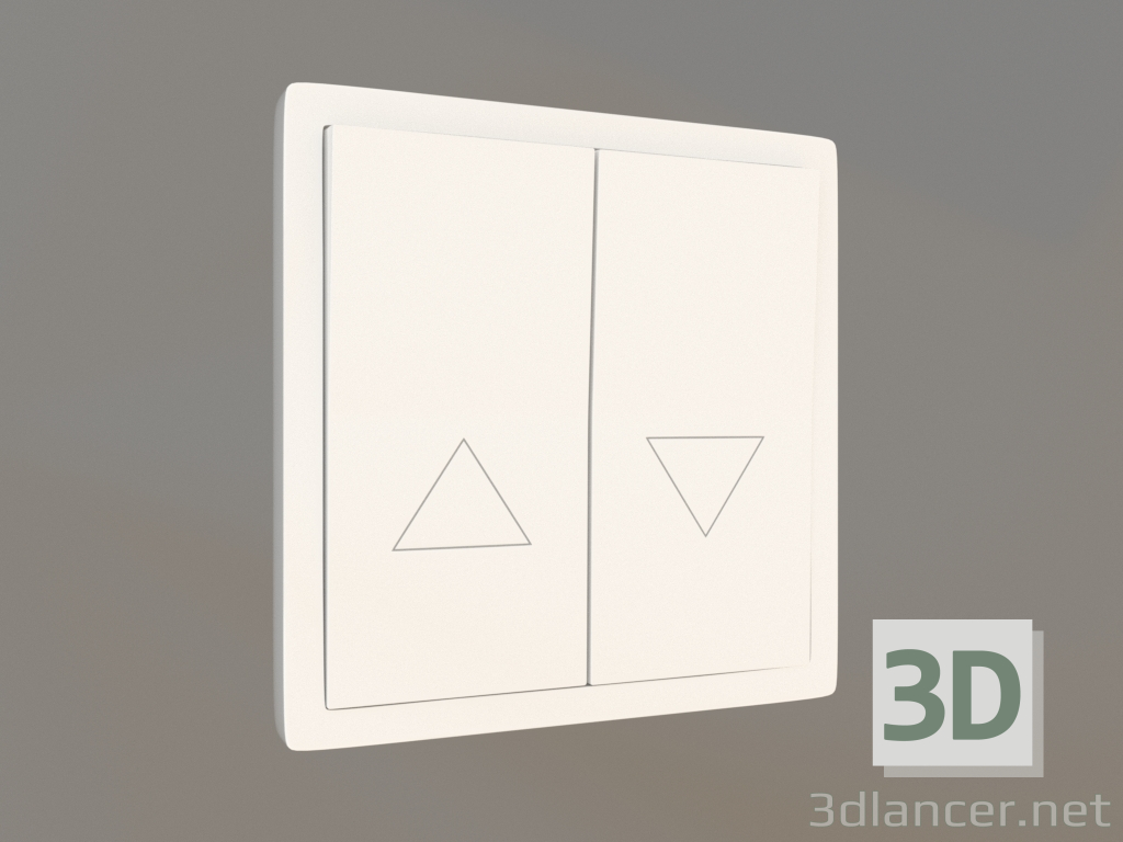 3d model Pulsador de persiana (10 A, 250 V, blanco, DA29403) R98 - vista previa