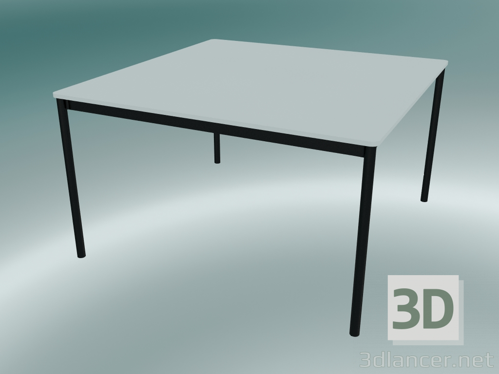 Modelo 3d Mesa quadrada Base 128x128 cm (Branco, Preto) - preview