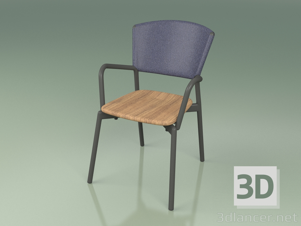 3d model Armchair 021 (Metal Smoke, Blue) - preview