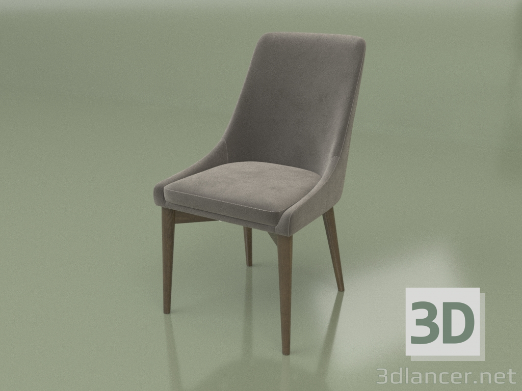 modello 3D Sedia Miami (Noce) - anteprima