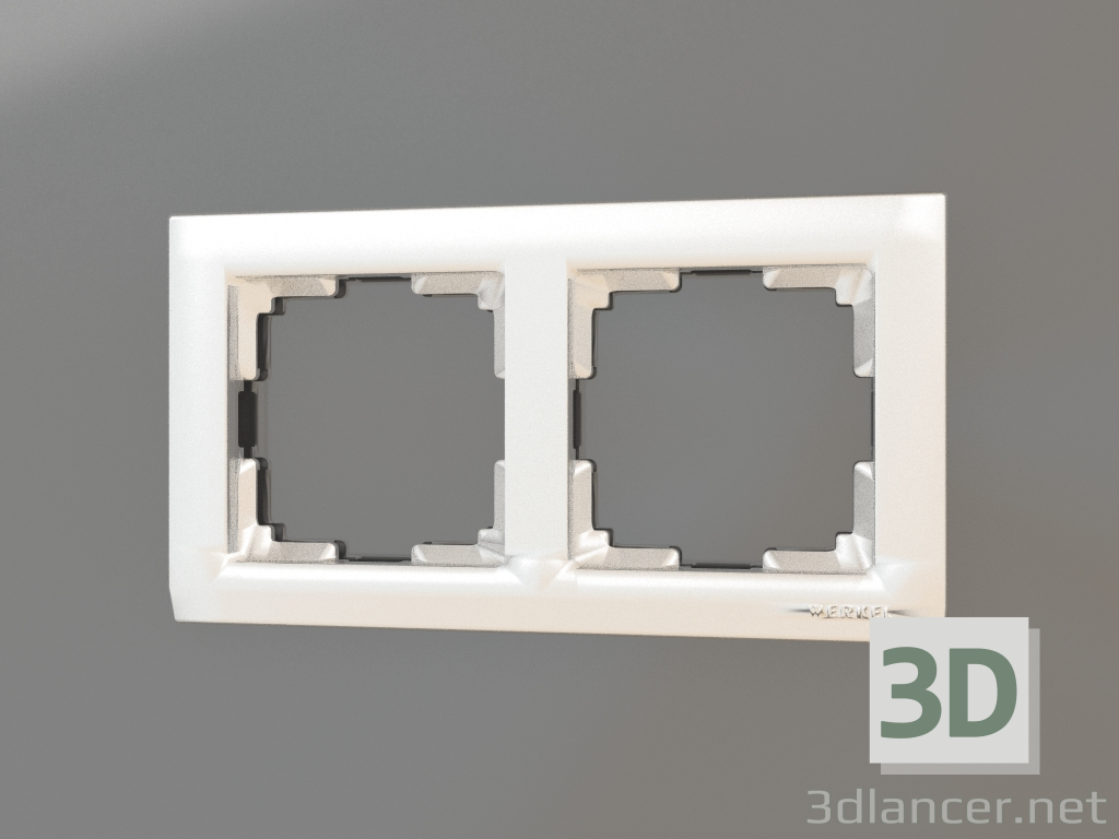 Modelo 3d Moldura para 2 postes Stark (prata) - preview