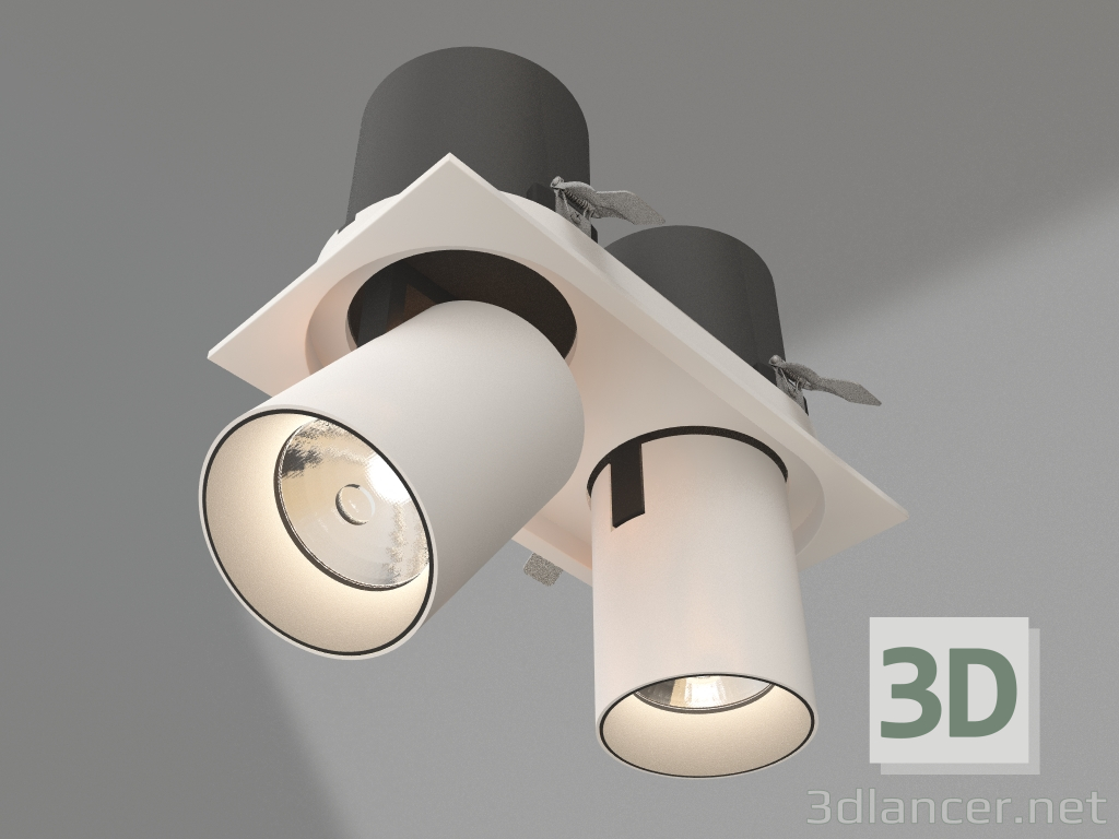 3d model Lamp LGD-PULL-S100x200-2x10W White6000 (WH, 20 deg) - preview