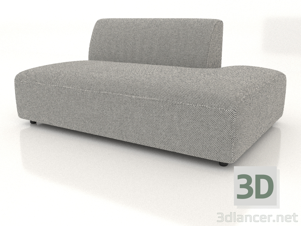 Modelo 3d Módulo sofá 1 lugar (XL) 103x100 estendido para direita - preview