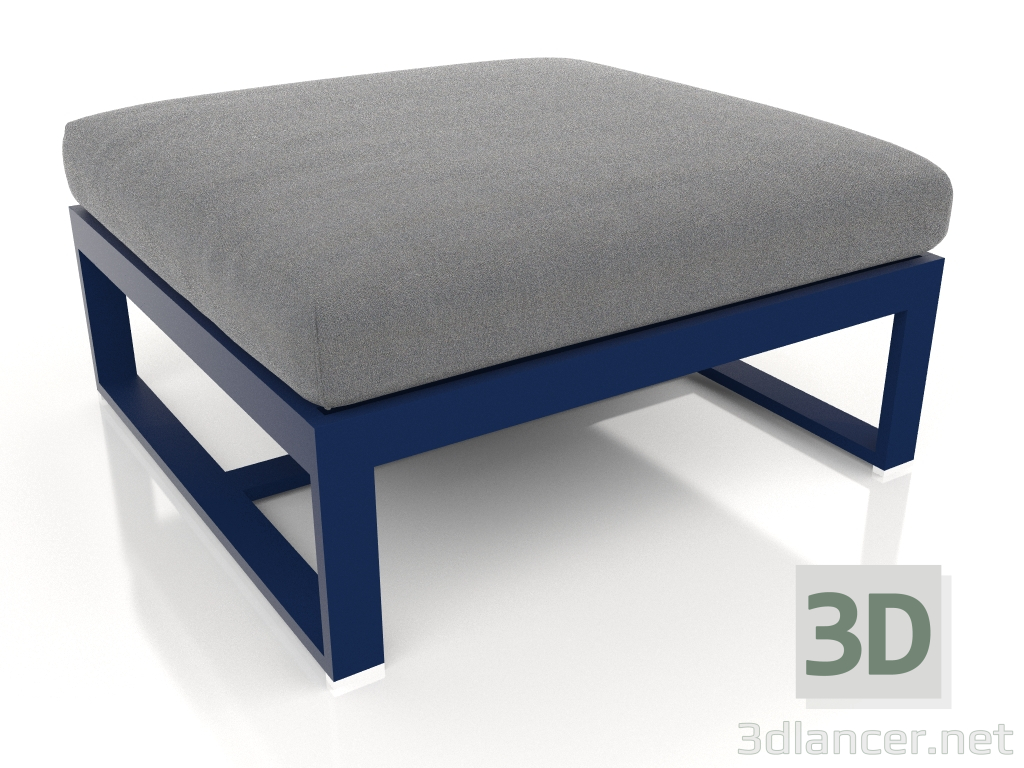 modèle 3D Pouf sectionnel (Bleu nuit) - preview