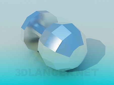 3d модель Ручка меблева хром – превью