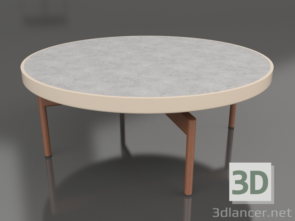 3d model Round coffee table Ø90x36 (Sand, DEKTON Kreta) - preview