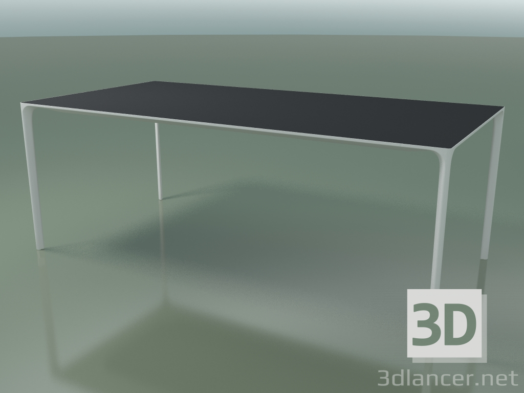 modello 3D Tavolo rettangolare 0805 (H 74 - 100x200 cm, laminato Fenix F06, V12) - anteprima