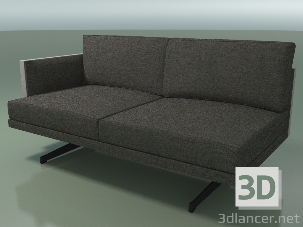 3d model End module 5234 (right armrest, H-legs, two-tone upholstery) - preview