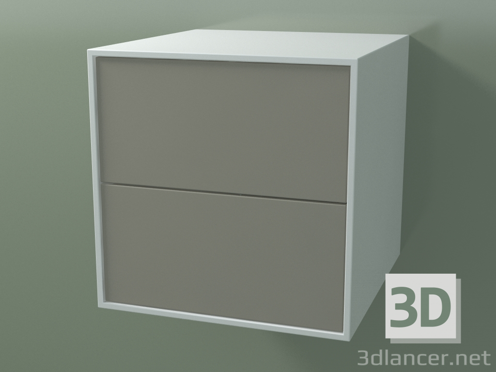 3d model Double box (8AUACB01, Glacier White C01, HPL P04, L 48, P 50, H 48 cm) - preview