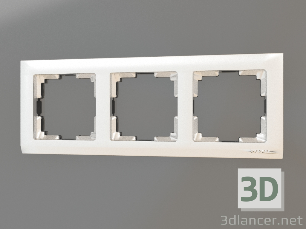 modello 3D Cornice per 3 montanti Stark (argento) - anteprima