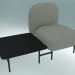 3D Modell Isole Modular Seat System (NN1, hoher Rücksitz mit quadratischem Tisch rechts) - Vorschau