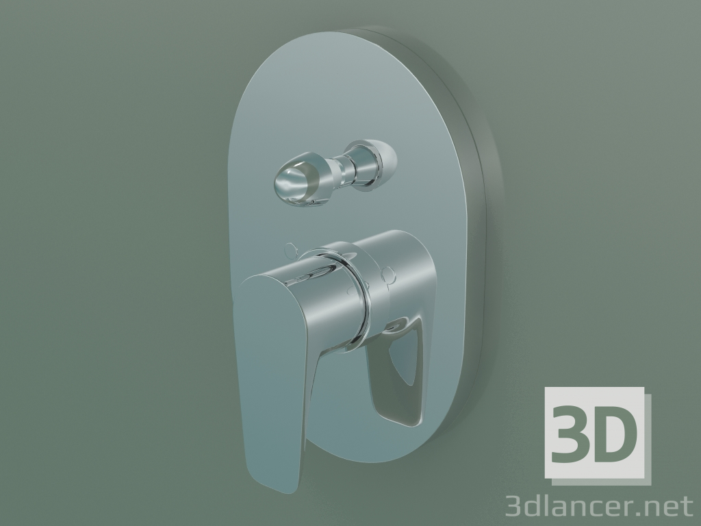 3d model Single lever bath mixer (71746000) - preview