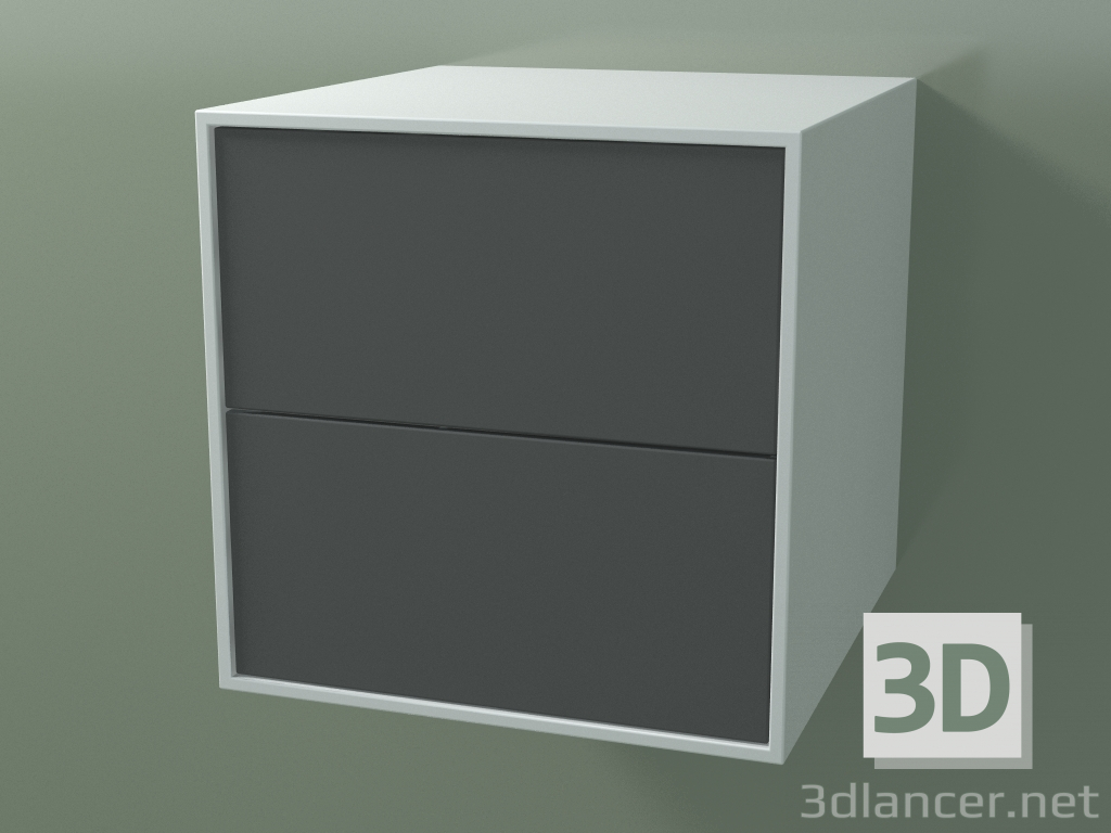 3D Modell Doppelbox (8AUACB01, Gletscherweiß C01, HPL P05, L 48, P 50, H 48 cm) - Vorschau