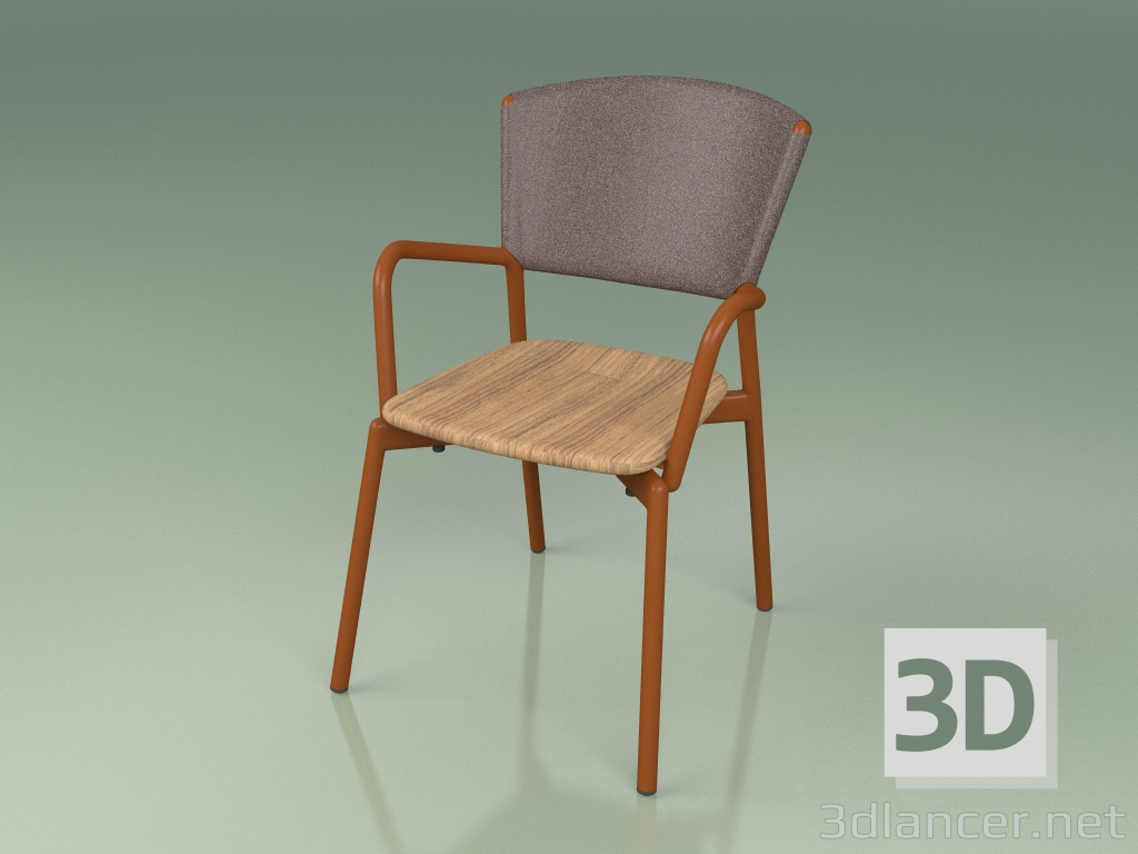 modèle 3D Fauteuil 021 (Métal Rouille, Marron) - preview