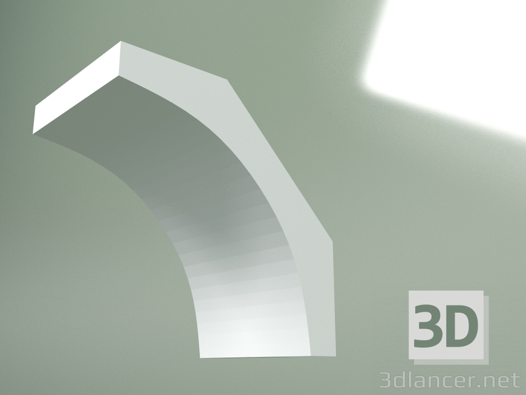 modello 3D Cornicione in gesso (zoccolo a soffitto) KT231 - anteprima