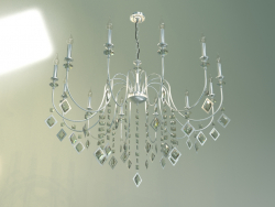 Lustre suspendu Telao 10110-12 (chrome-cristal fumé Strotskis)