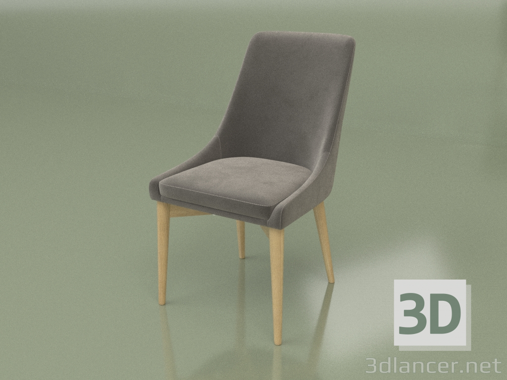 3d model Silla Miami (Roble blanco) - vista previa