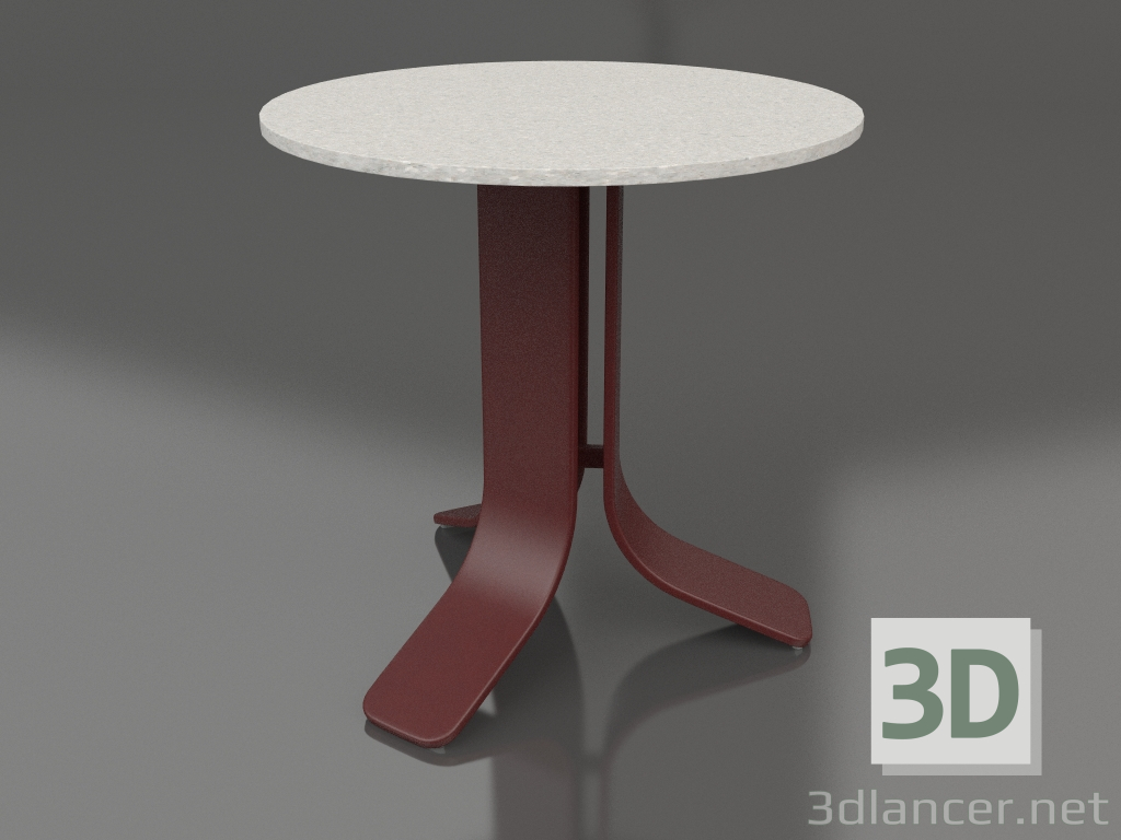 3d model Mesa de centro Ø50 (Rojo vino, DEKTON Sirocco) - vista previa