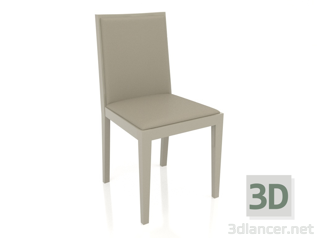 3d модель Стілець, оздоблення глянсовий сіро-бежевий лак, екошкіра PU78 (45x49x88 см) – превью