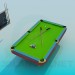 3d model billiard table - preview