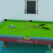 3d model billiard table - preview