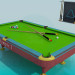 3d model billiard table - preview