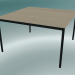 modèle 3D Base de table carrée 128x128 cm (Chêne, Noir) - preview