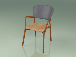 Fauteuil 021 (Métal Rouille, Gris)